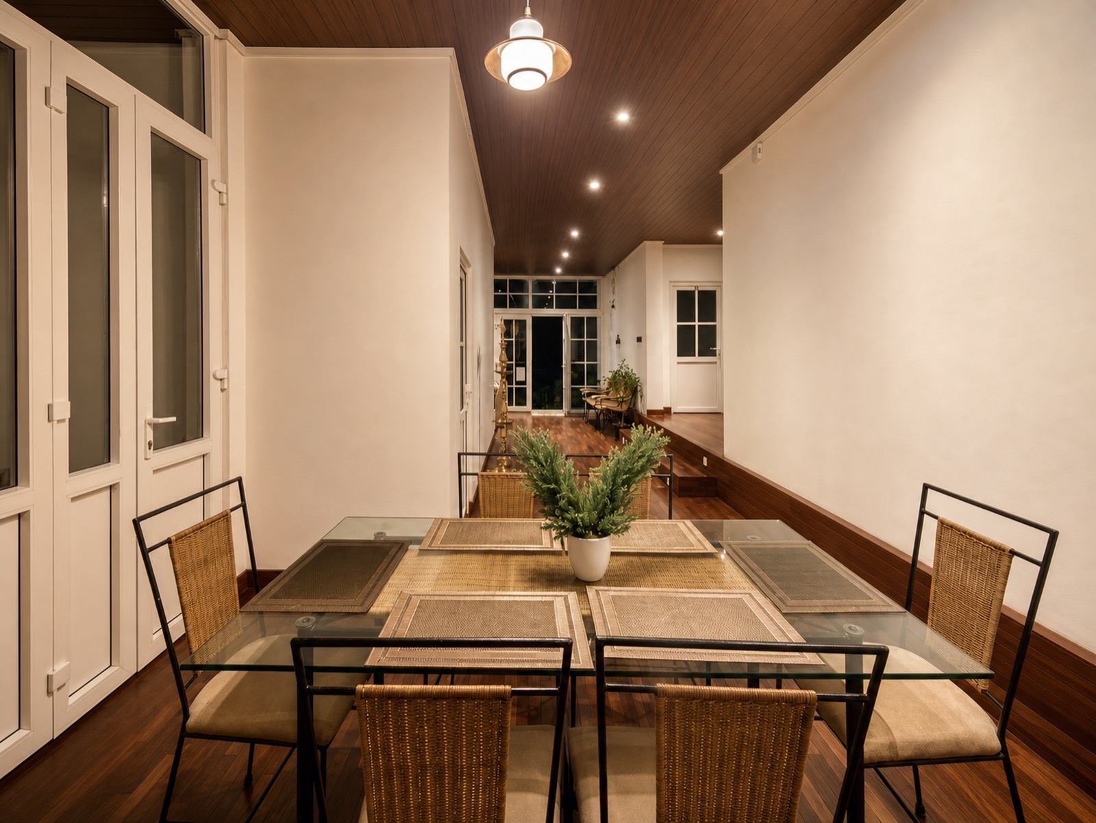 The inviting upper floor living area